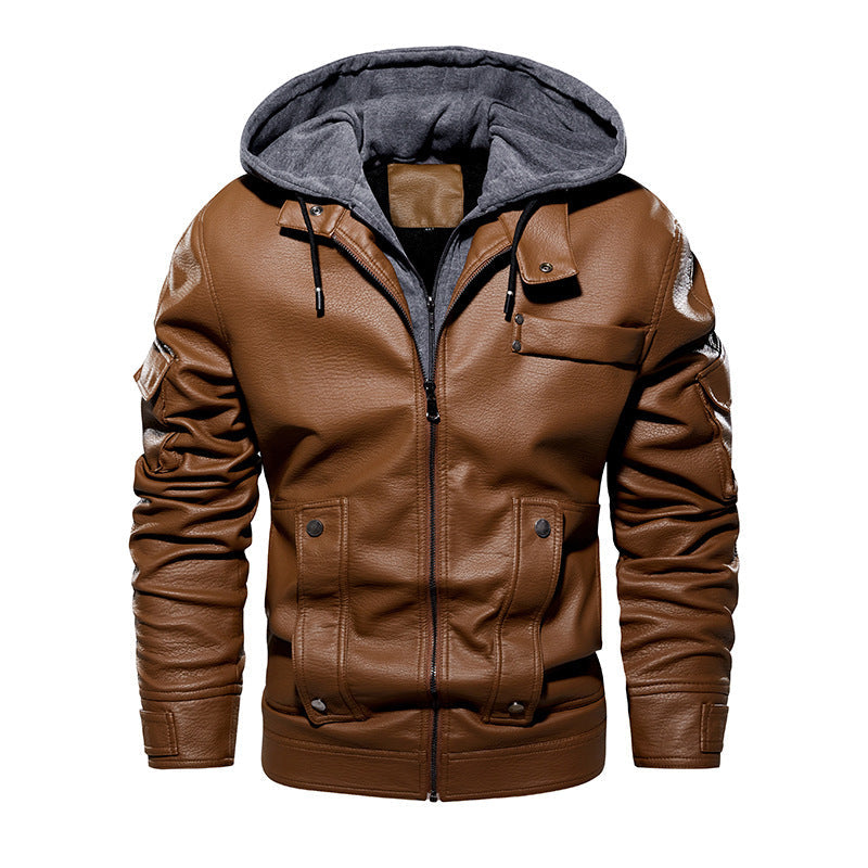 Premium Men's Leather Coat Classic & Warm Winter Outerwear