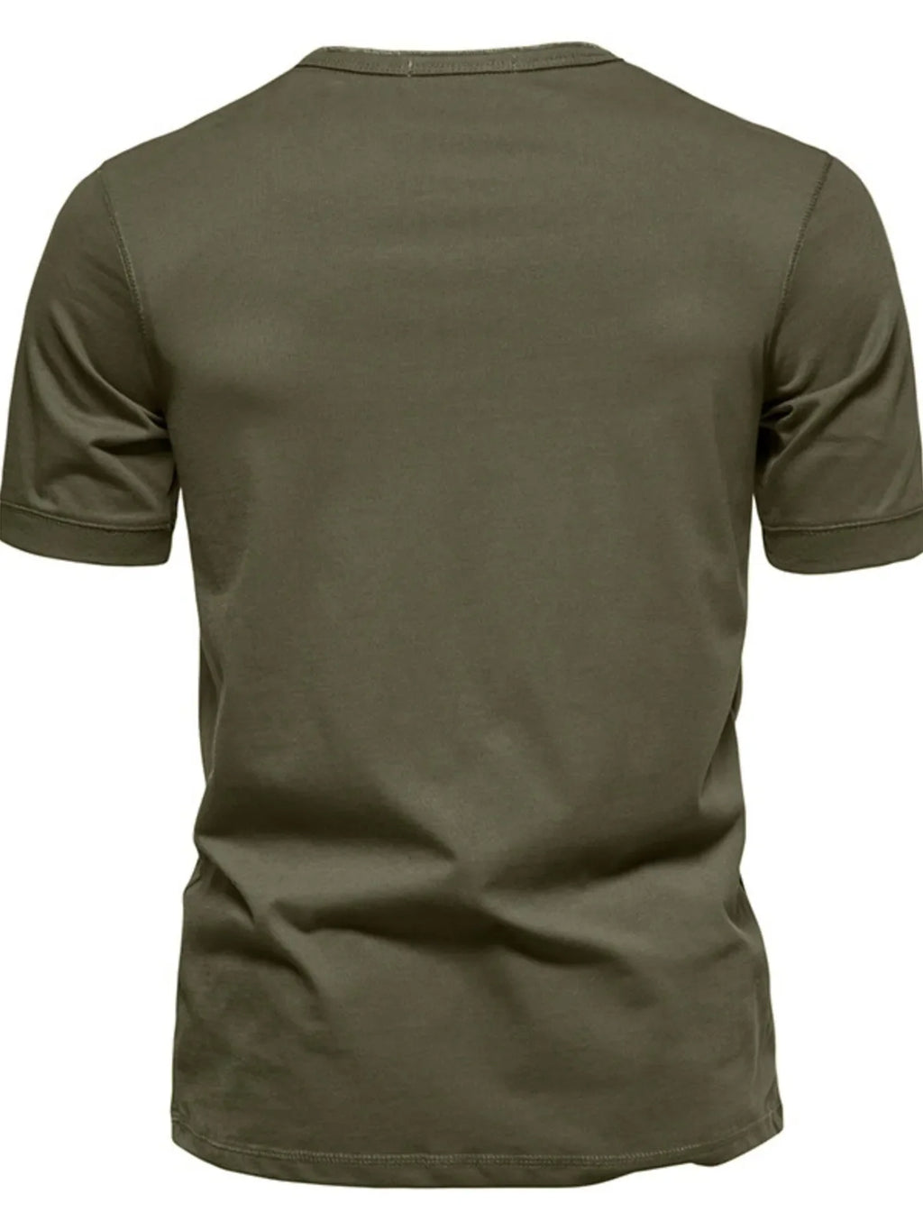 Men's Full Size Henley Style T-Shirt with Button Detail Plus Size