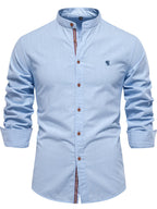 Men's Full Size Button Down Embroidered Shirt Plus Size