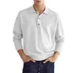 Men's Autumn Long Sleeve V-Neck Polo Shirt – Casual & Stylish
