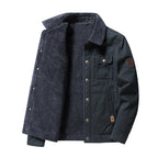 Fleece-lined Thickened Casual Fashion Polo Collar Men's Jacket