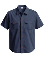 Men's Full Size Button Up Short Sleeve Shirt Plus Size