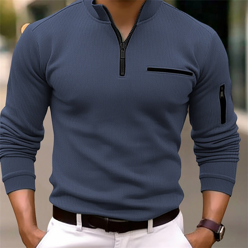 Men's Striped Long-Sleeve Top – Casual & Stylish