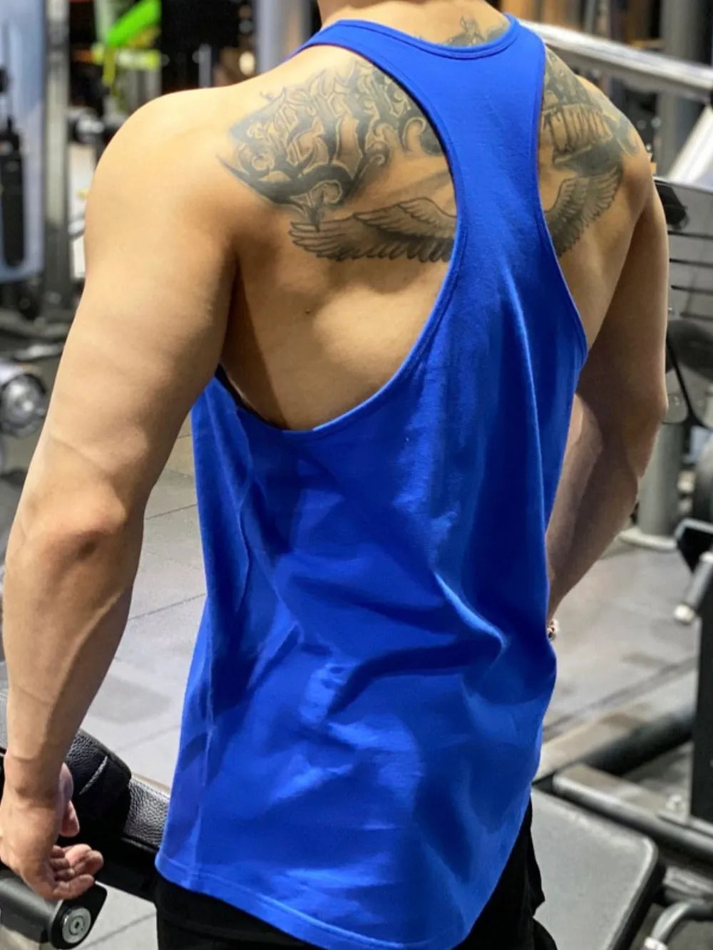 Men's Plus Size Round Neck Racerback Tank