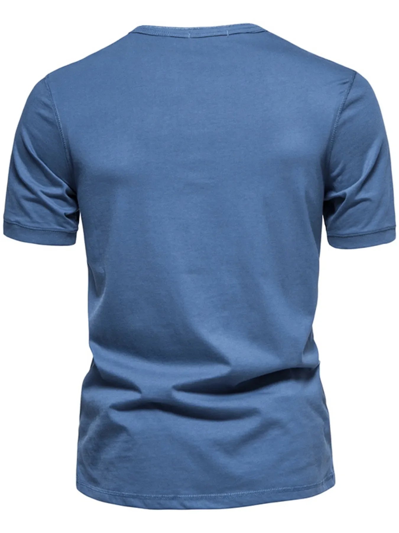 Men's Full Size Henley Style T-Shirt with Button Detail Plus Size