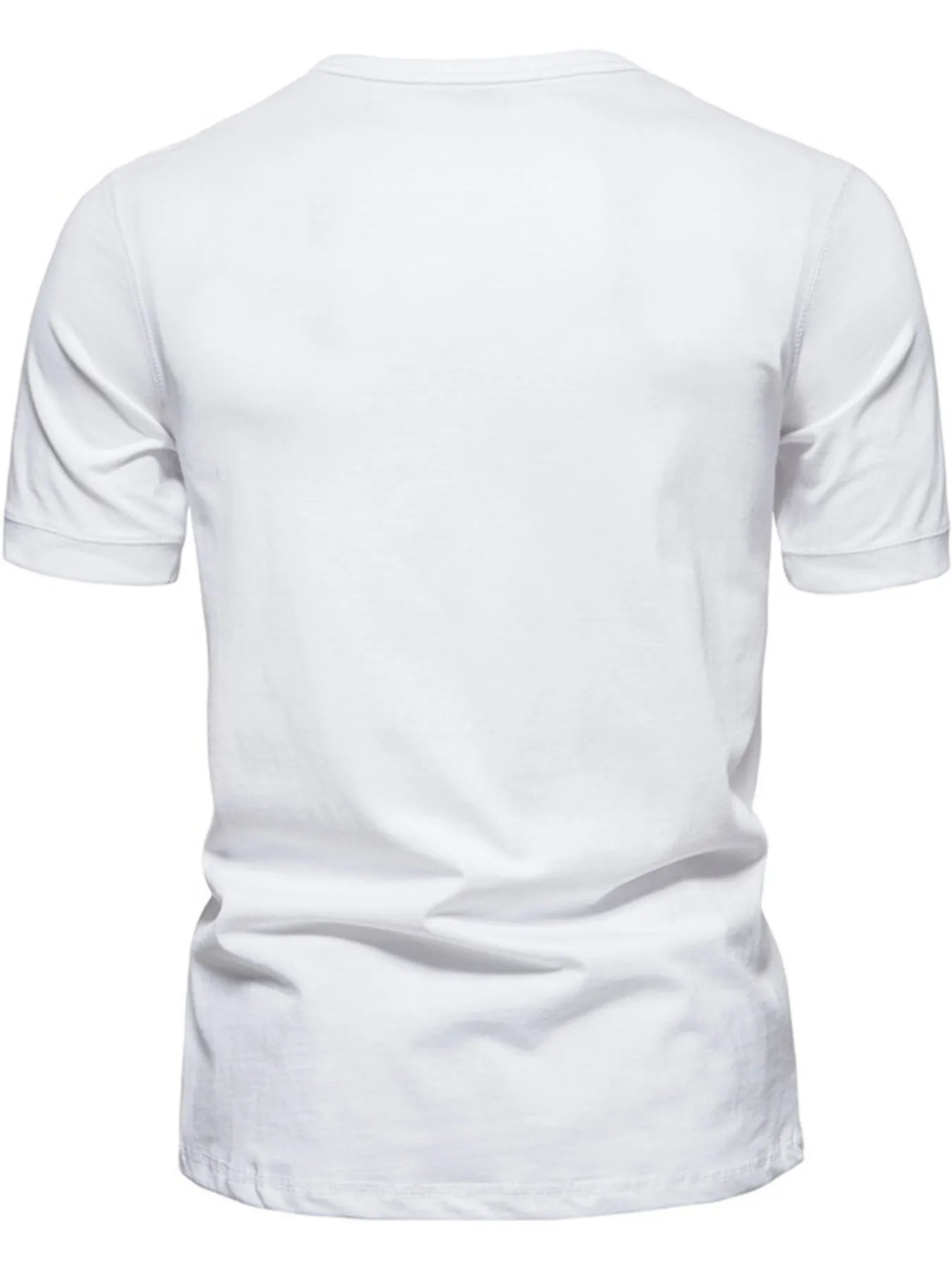 Men's Full Size Henley Style T-Shirt with Button Detail Plus Size