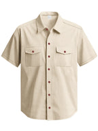 Men's Full Size Button Up Short Sleeve Shirt Plus Size