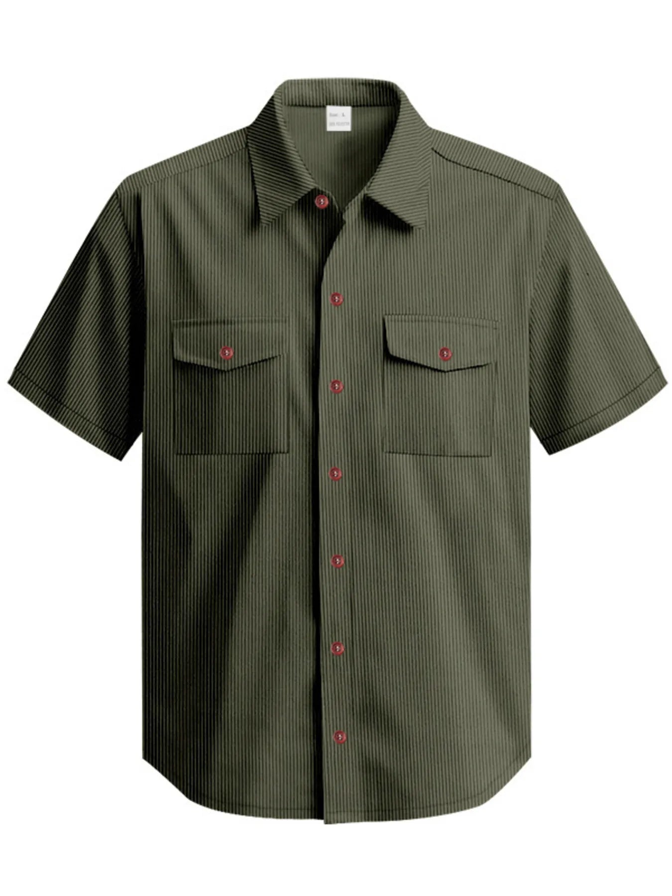Men's Full Size Button Up Short Sleeve Shirt Plus Size