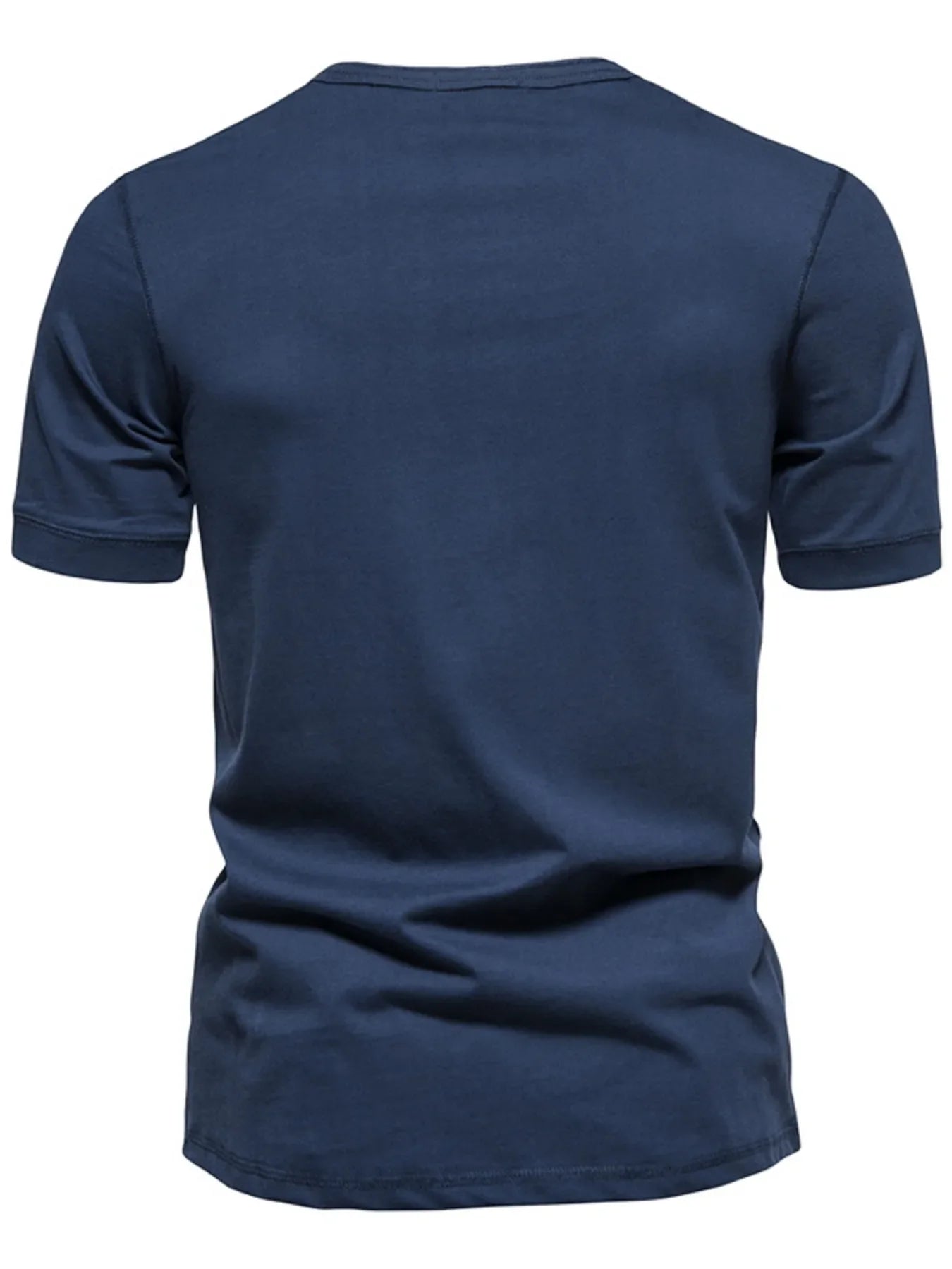 Men's Full Size Henley Style T-Shirt with Button Detail Plus Size
