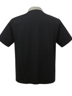 Men's Checkered Collar Accent Short Sleeve Polo