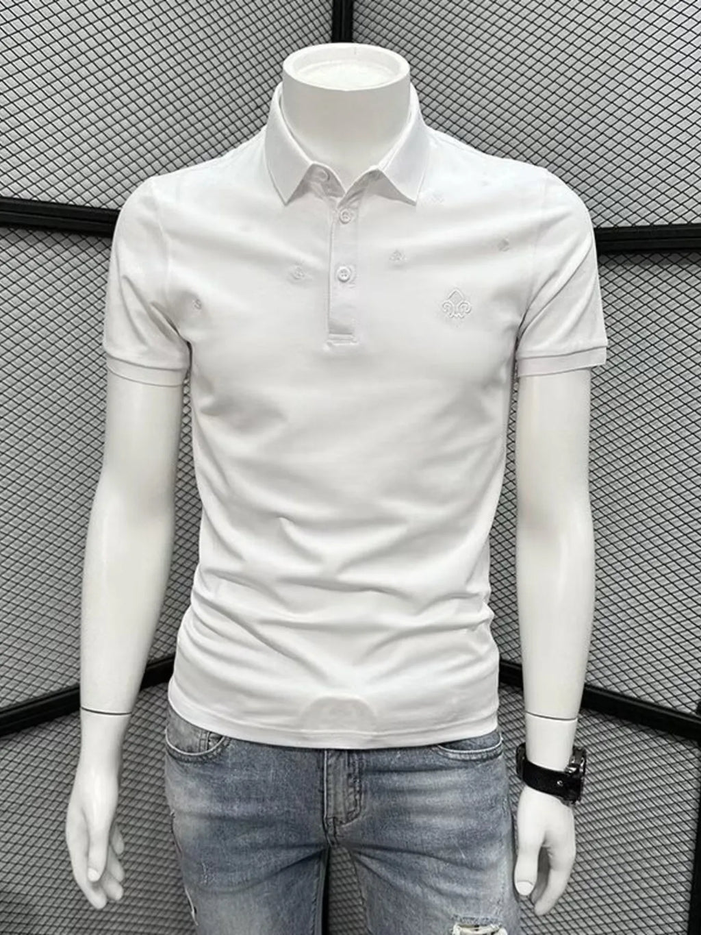 Men's Plus Size Button Detail Short Sleeve Polo