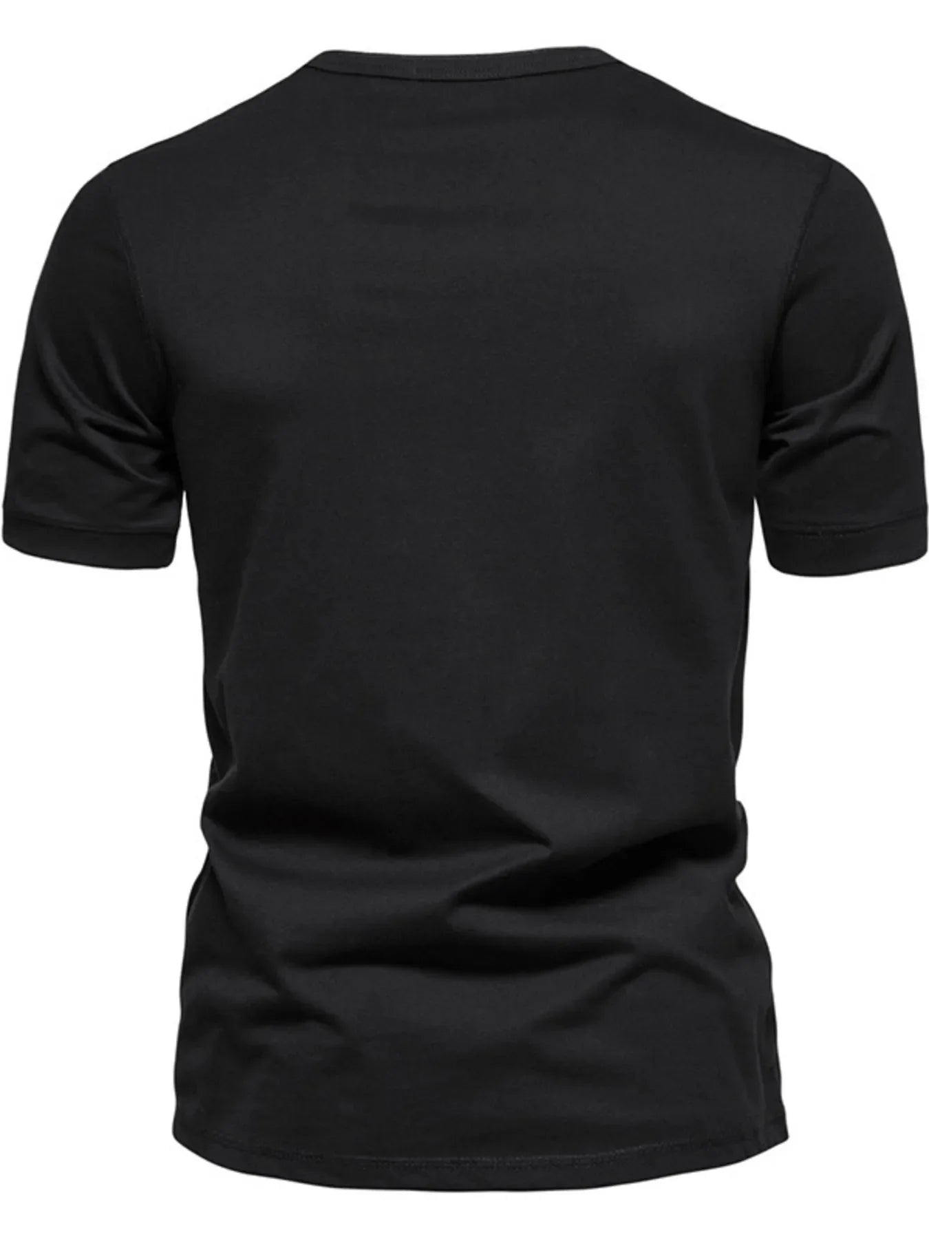 Men's Full Size Henley Style T-Shirt with Button Detail Plus Size