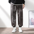 Elastic Waist Drawstring Ankle-tied Sweatpants Men