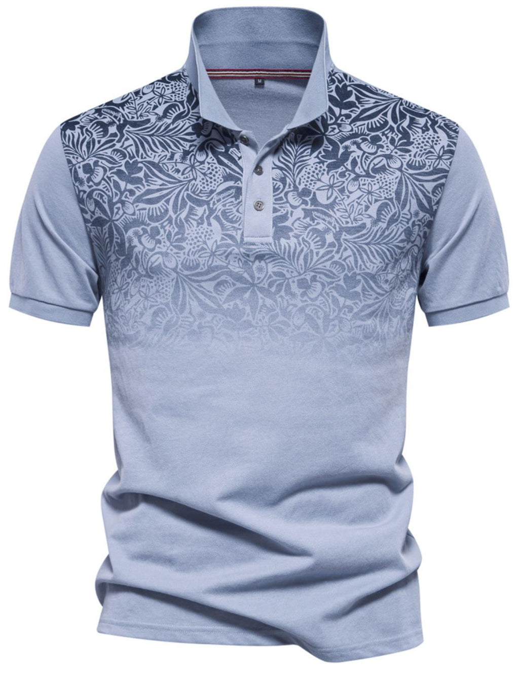 Men's Printed Collared Neck Short Sleeve Polo