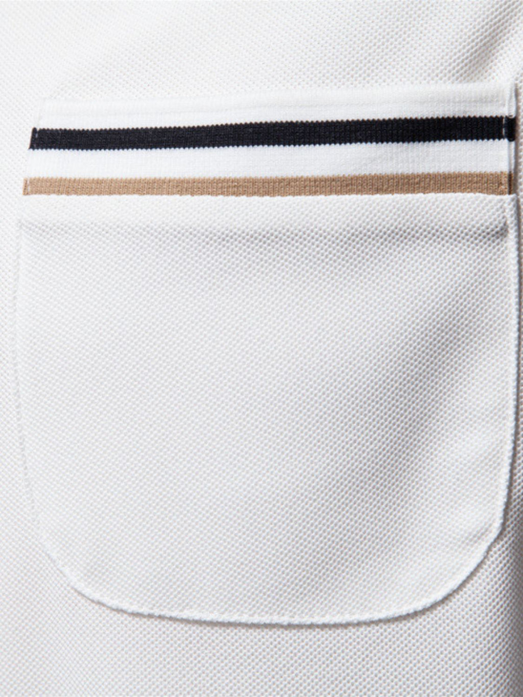 Men's Short Sleeve Collared Neck Striped Polo