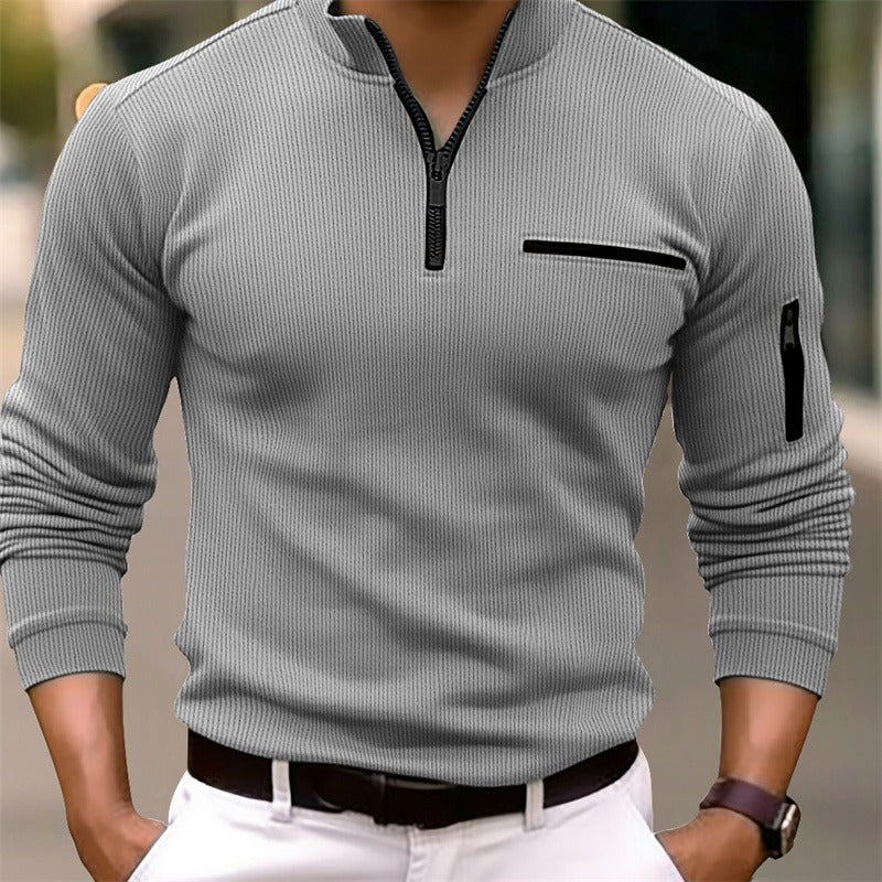 Men's Striped Long-Sleeve Top – Casual & Stylish
