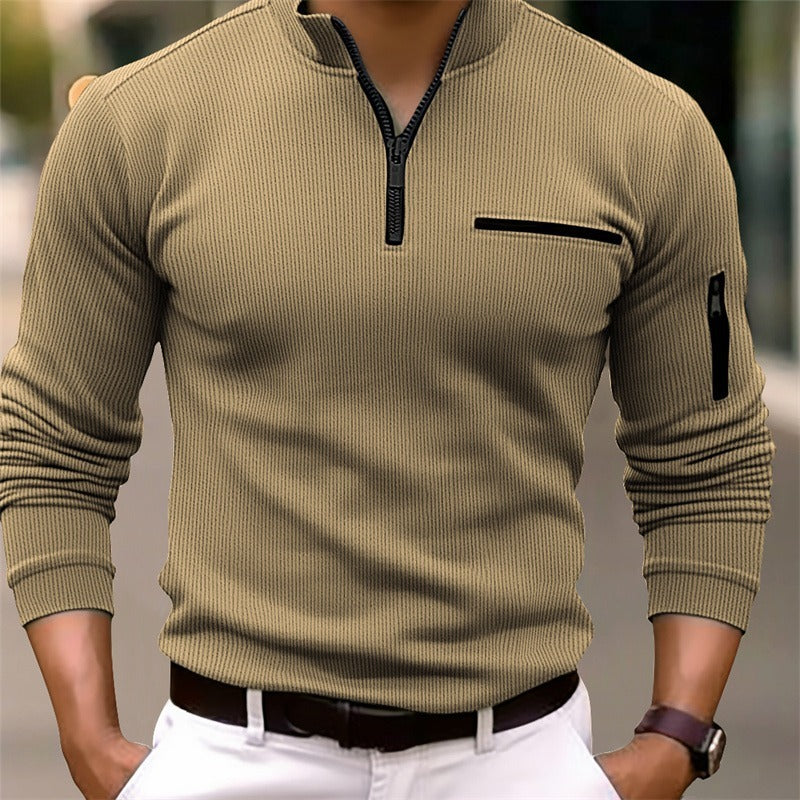 Men's Striped Long-Sleeve Top – Casual & Stylish
