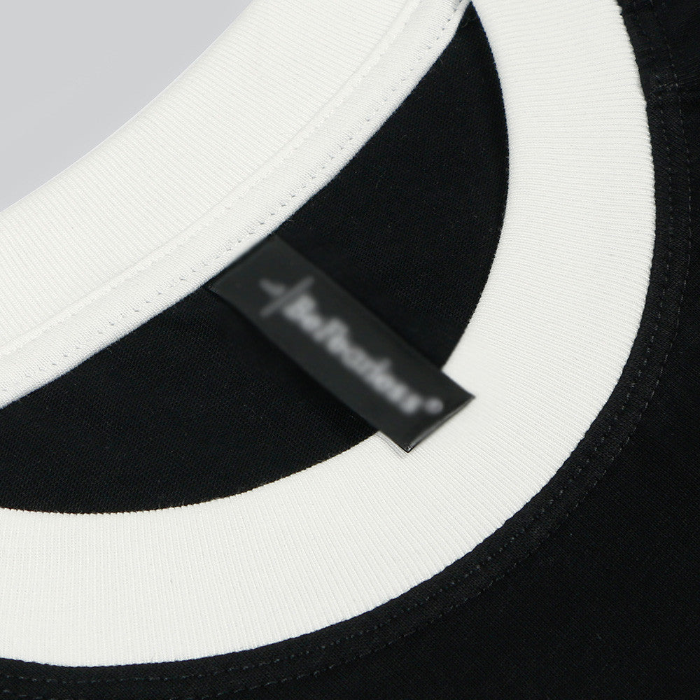 Hand-Painted Letter Print Short-Sleeve T-Shirt for Men