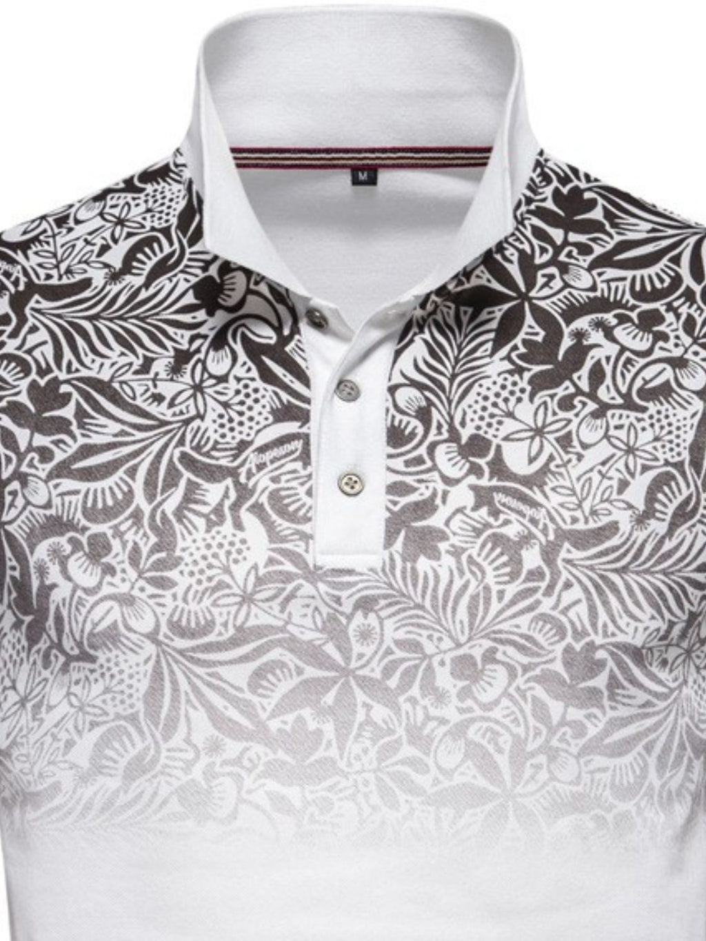 Men's Printed Collared Neck Short Sleeve Polo