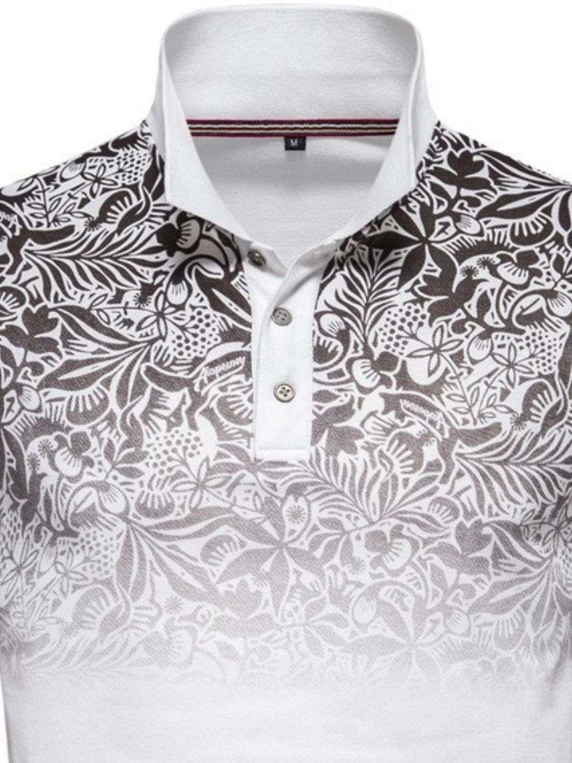 Men's Printed Collared Neck Short Sleeve Polo