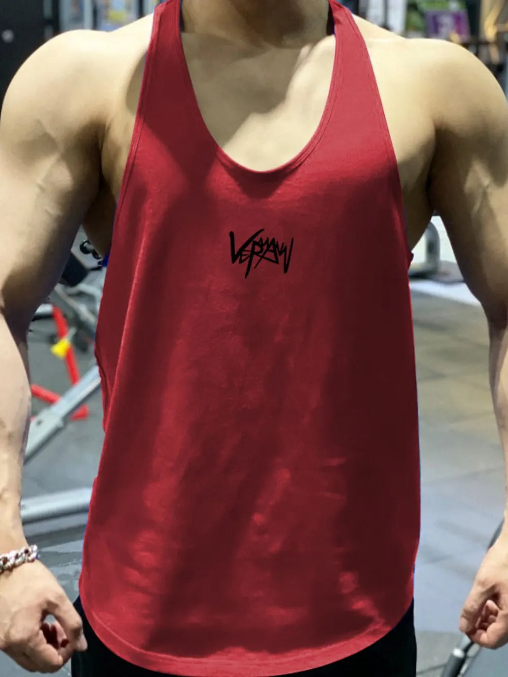 Men's Plus Size Round Neck Racerback Tank