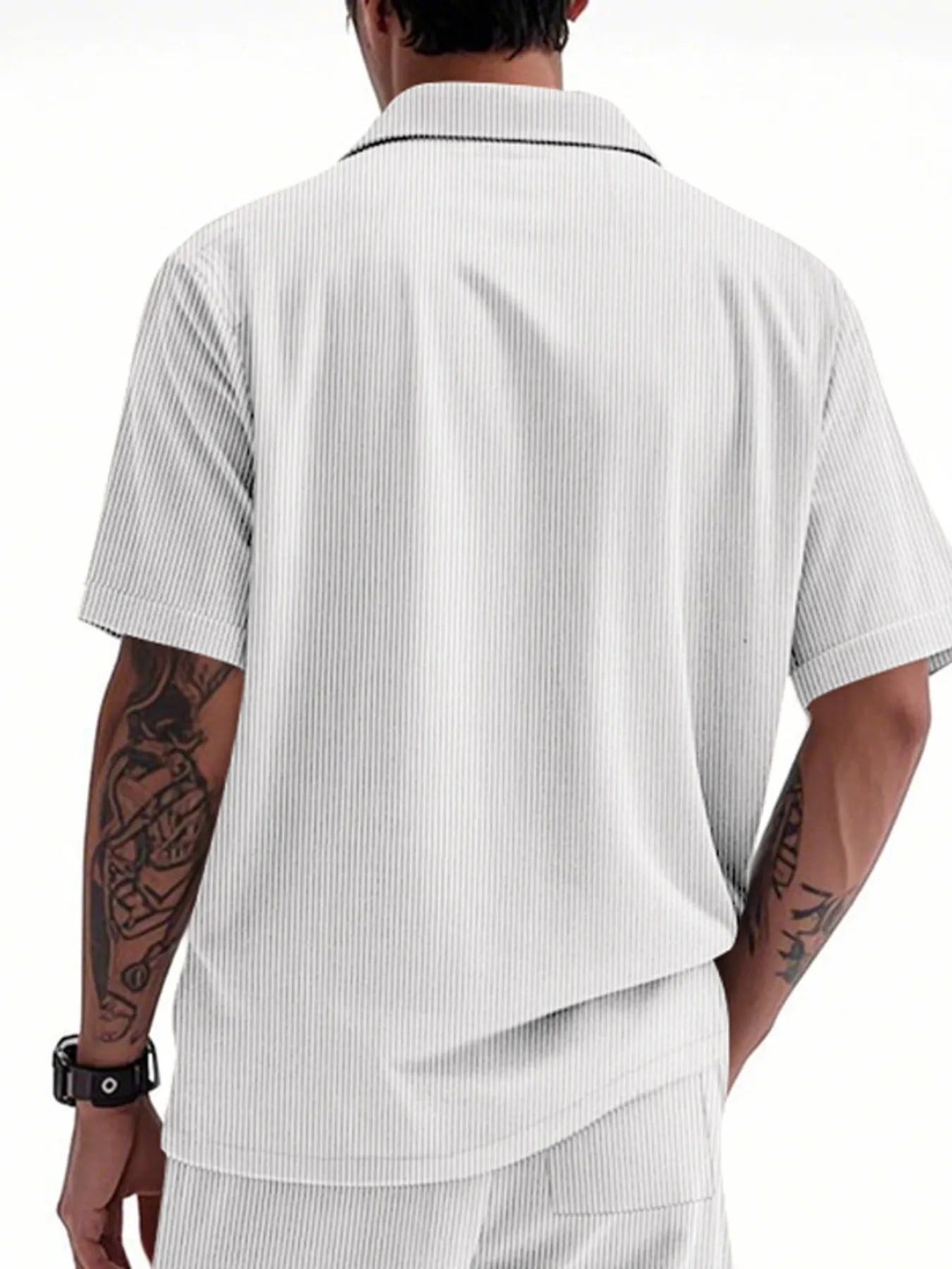 Men's Full Size Button Up Short Sleeve Shirt Plus Size