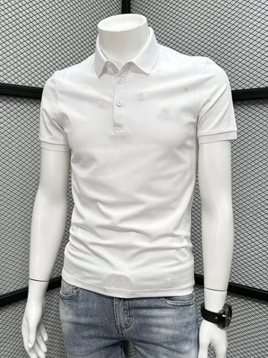 Men's Plus Size Button Detail Short Sleeve Polo