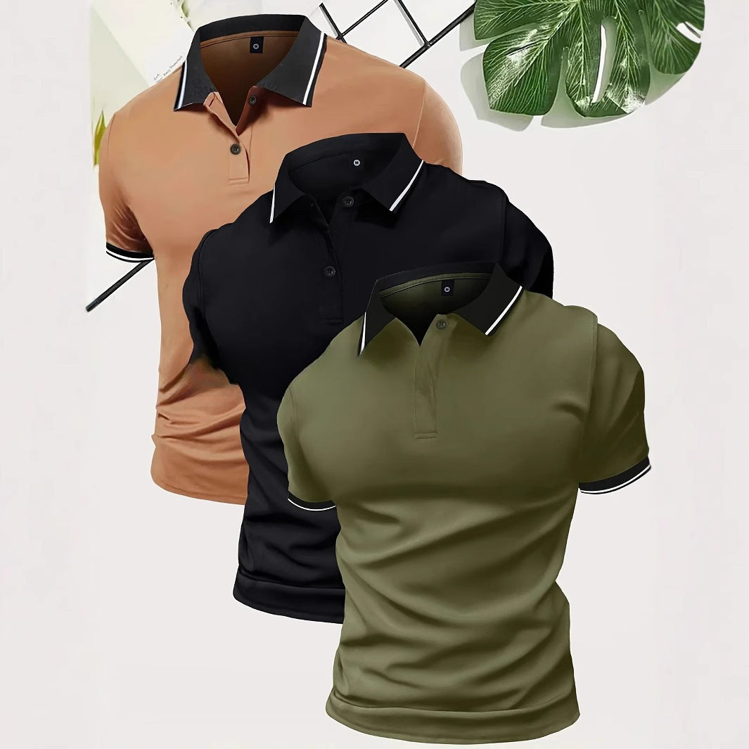 Polo Shirt Lapel Short Sleeve Golf Casual Sports Top