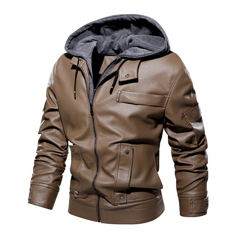 Premium Men's Leather Coat Classic & Warm Winter Outerwear