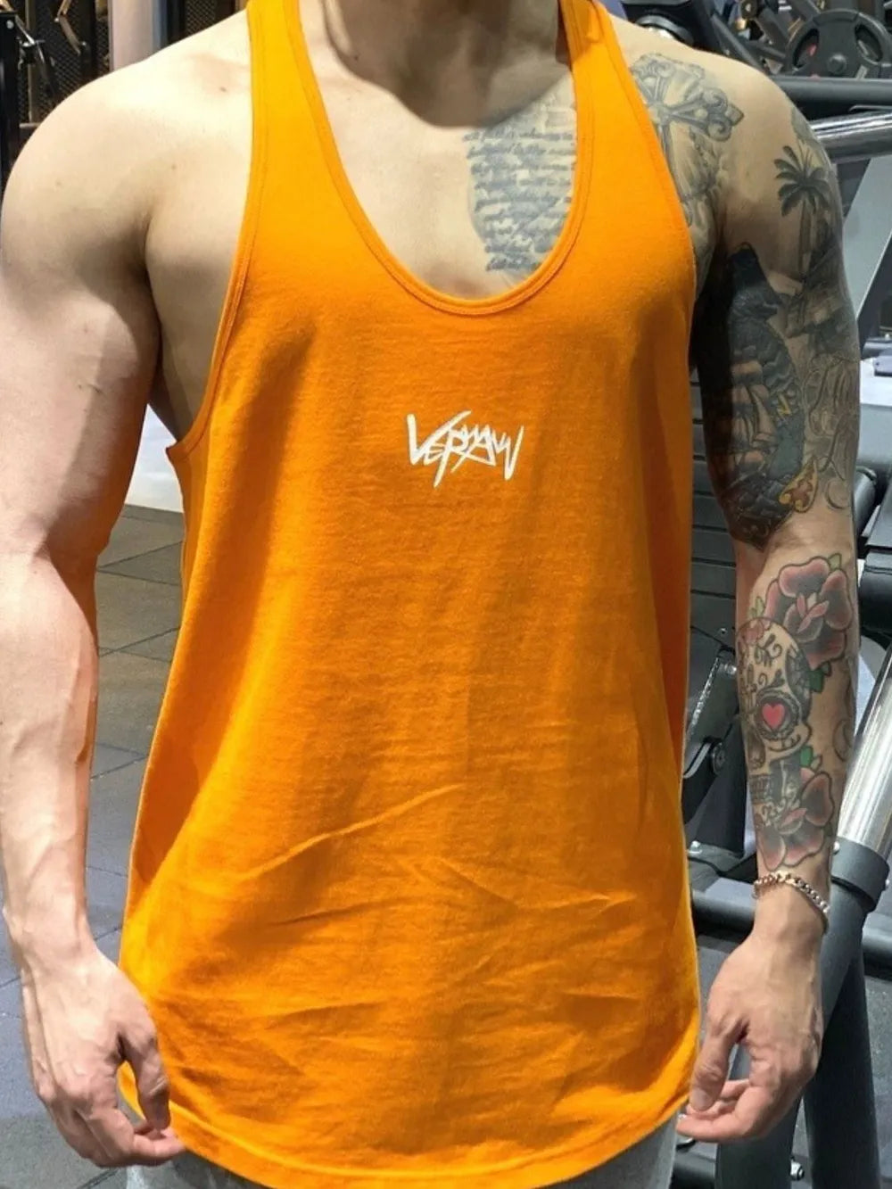 Men's Plus Size Round Neck Racerback Tank