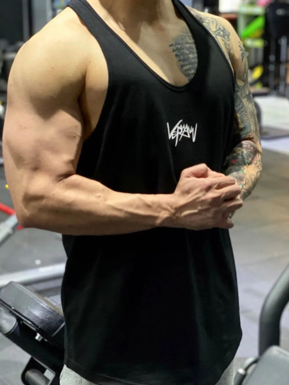 Men's Plus Size Round Neck Racerback Tank