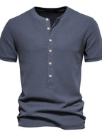 Men's Button Detail Short Sleeve T-Shirt