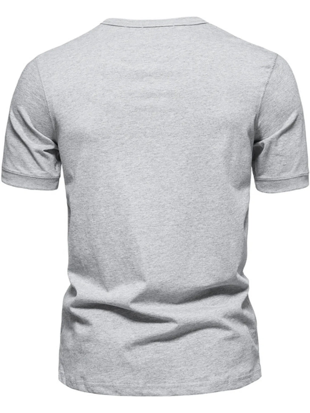 Men's Full Size Henley Style T-Shirt with Button Detail Plus Size