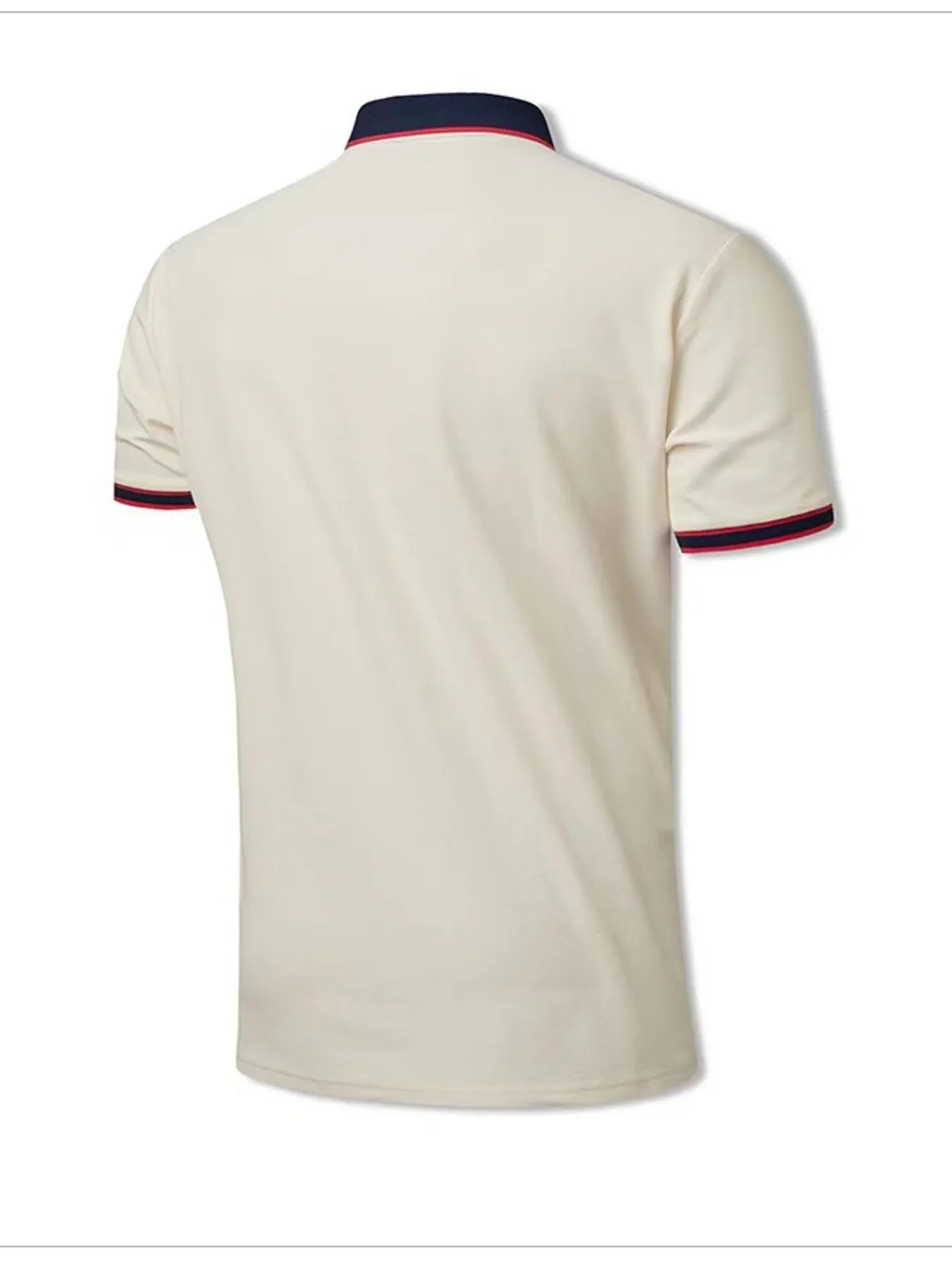 Men's Plus Size Contrast Trim Short Sleeve Polo Shirt