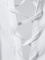 Men's Lace Up Long Sleeve Blouse