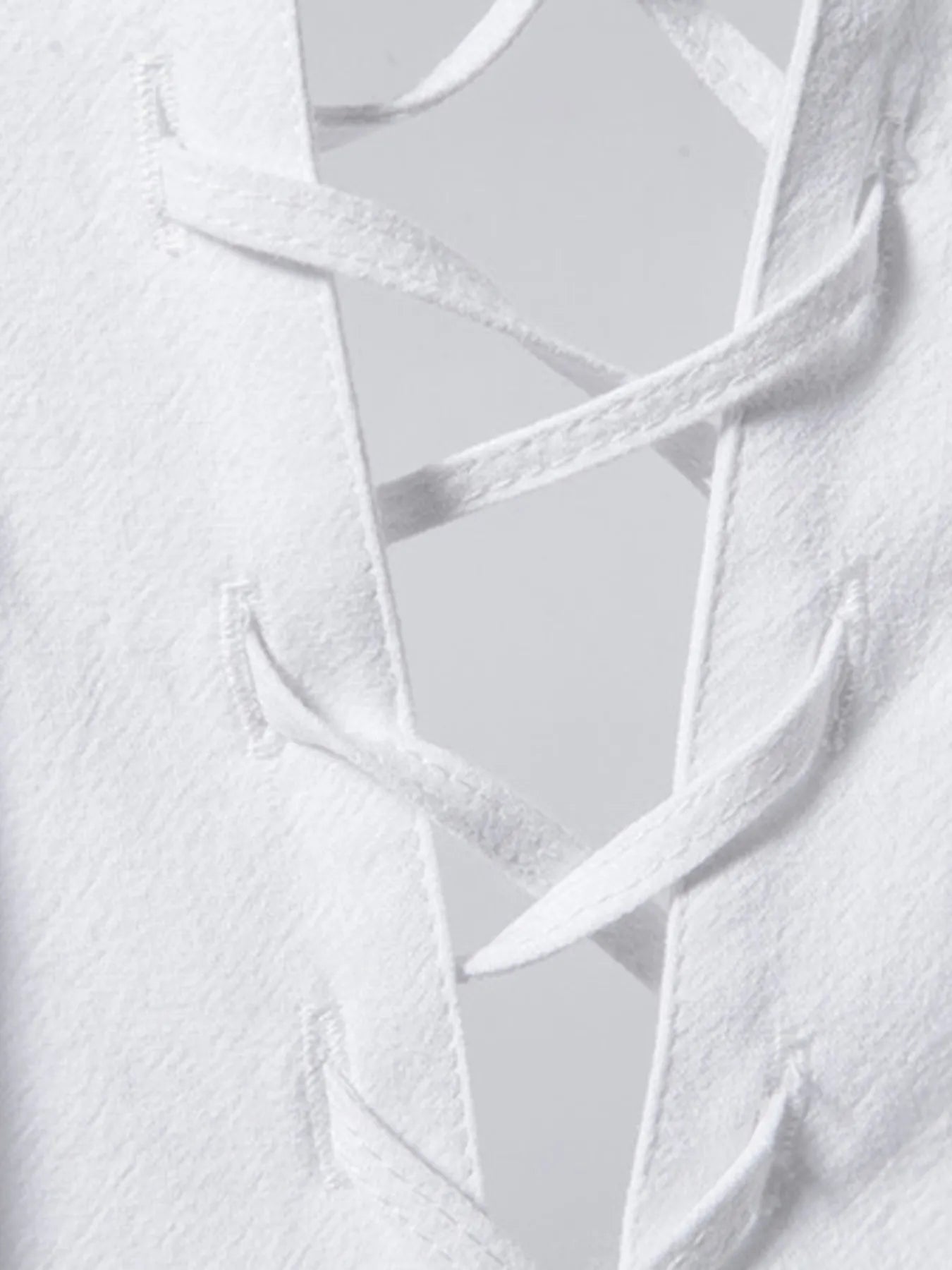 Men's Lace Up Long Sleeve Blouse