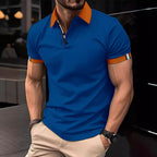 Men's Casual Button-Up Solid Color Short Sleeve Shirt