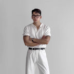 Vertical Stripes Slim Fit Business Ice Silk T-shirt