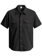 Men's Full Size Button Up Short Sleeve Shirt Plus Size