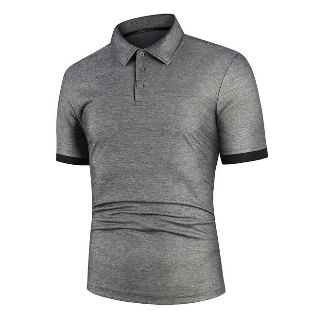 Men's Color Matching Polo Shirt Short-Sleeve Casual T-Shirt
