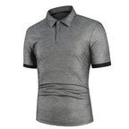 Men's Color Matching Polo Shirt Short-Sleeve Casual T-Shirt