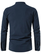 Men's Lace Up Long Sleeve Blouse