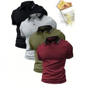 Polo Shirt Lapel Short Sleeve Golf Casual Sports Top
