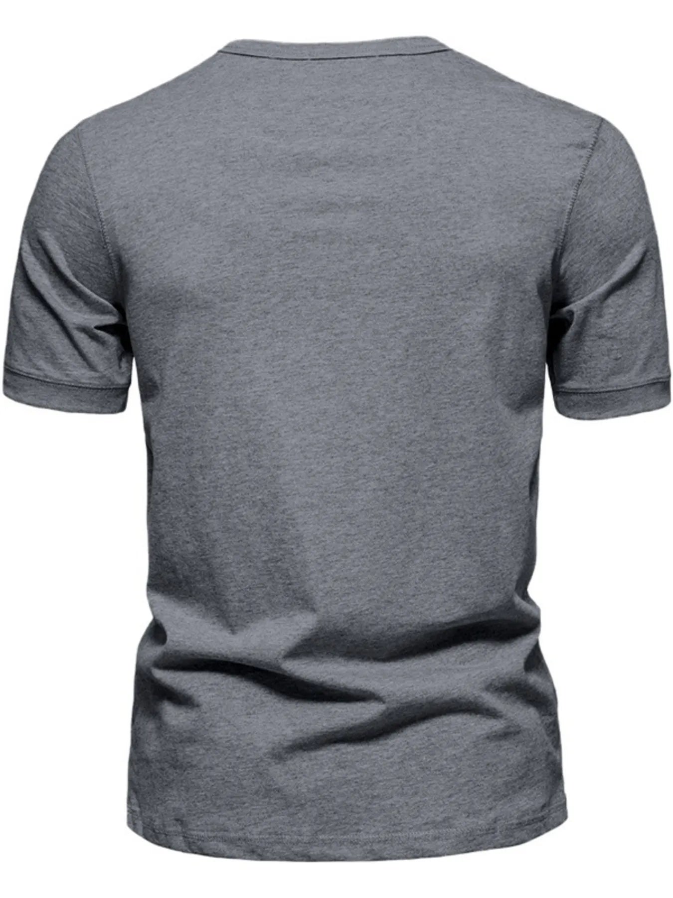 Men's Full Size Henley Style T-Shirt with Button Detail Plus Size