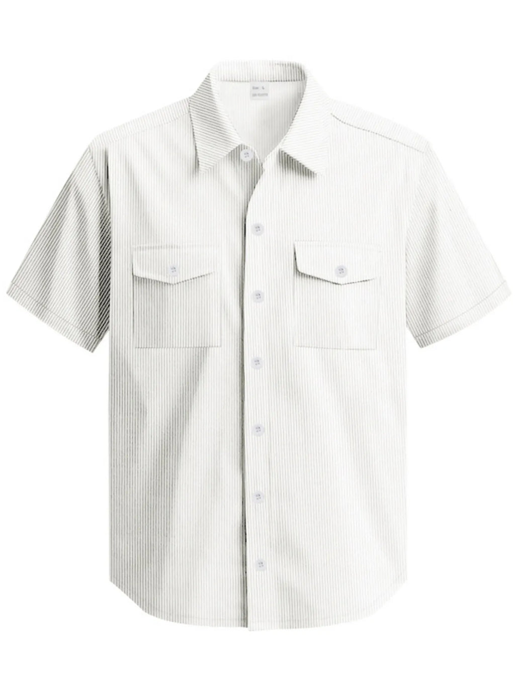 Men's Full Size Button Up Short Sleeve Shirt Plus Size