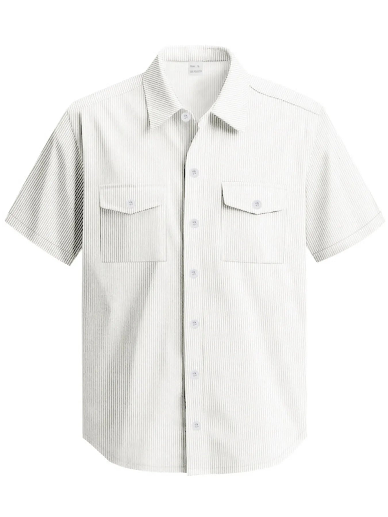 Men's Full Size Button Up Short Sleeve Shirt Plus Size