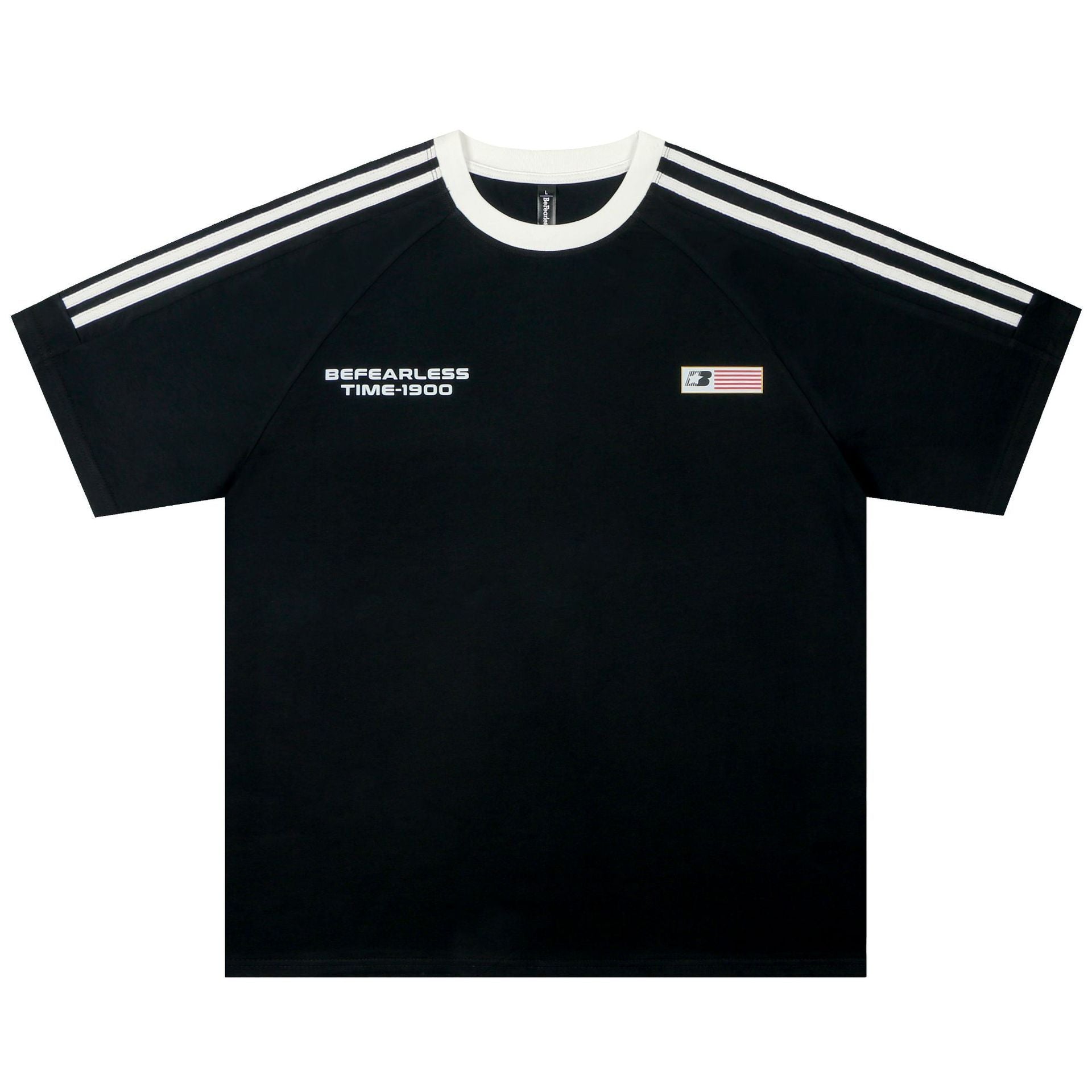 Hand-Painted Letter Print Short-Sleeve T-Shirt for Men