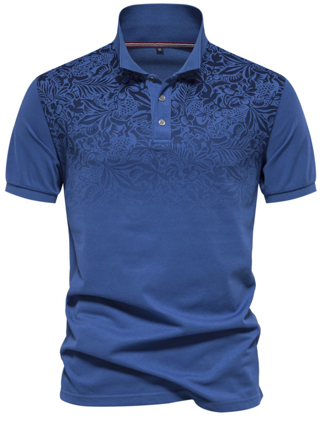 Men's Printed Collared Neck Short Sleeve Polo