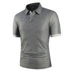 Men's Color Matching Polo Shirt Short-Sleeve Casual T-Shirt