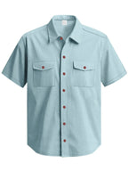 Men's Full Size Button Up Short Sleeve Shirt Plus Size